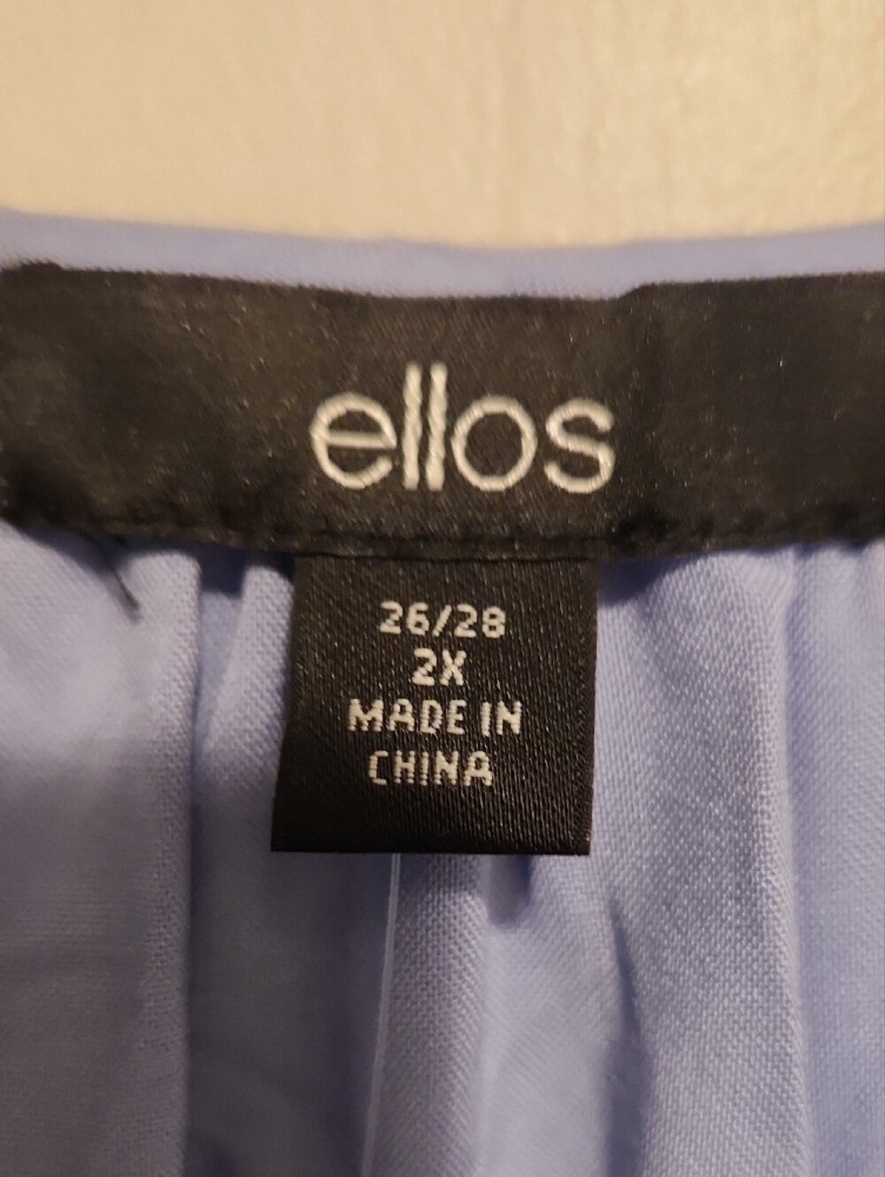 🔥ellos Light Blue Peasant Tie-Neck Blouse - Picture 2 of 8